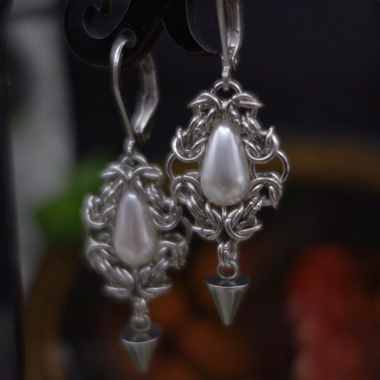 Boucles perles nacrées ✷ réalisées sur commande