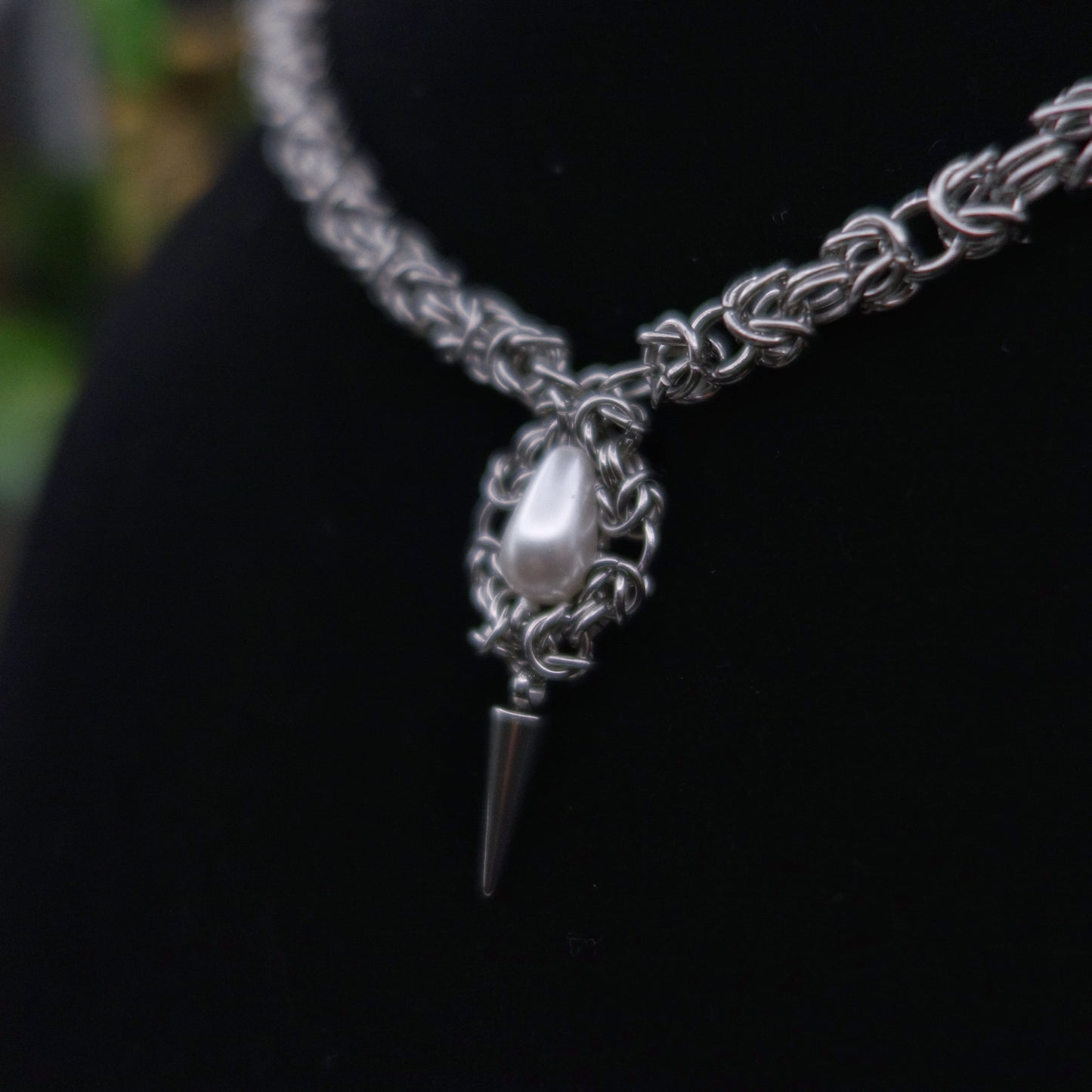 Collier chaîne et pendentif perle nacrée