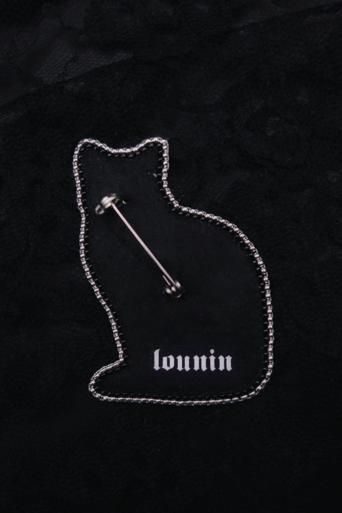 Broche chat noir
