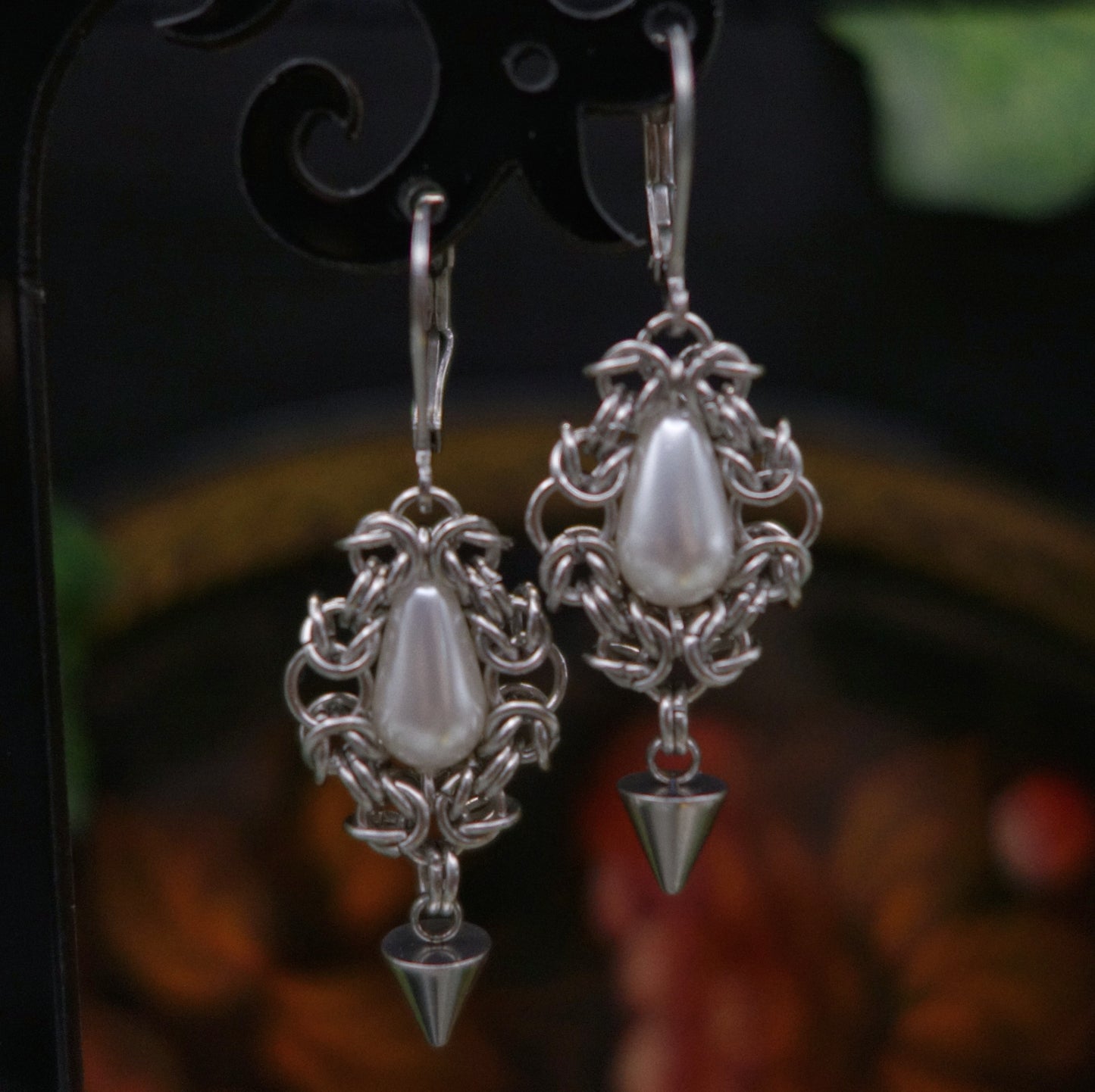 Boucles perles nacrées ✷ réalisées sur commande