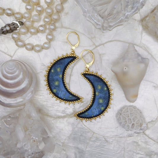 Boucles croissants de lune étoilés