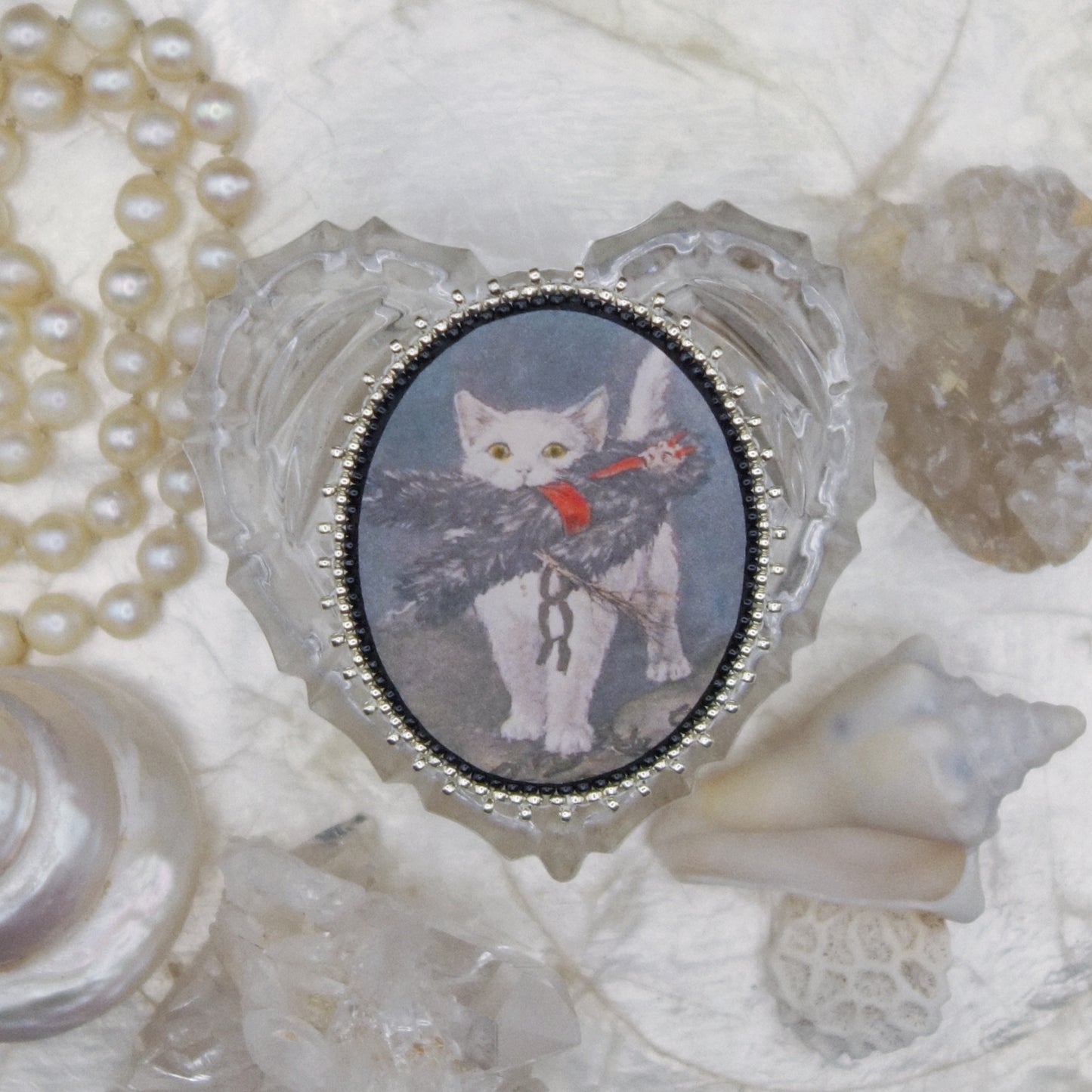 Broche chat et krampus