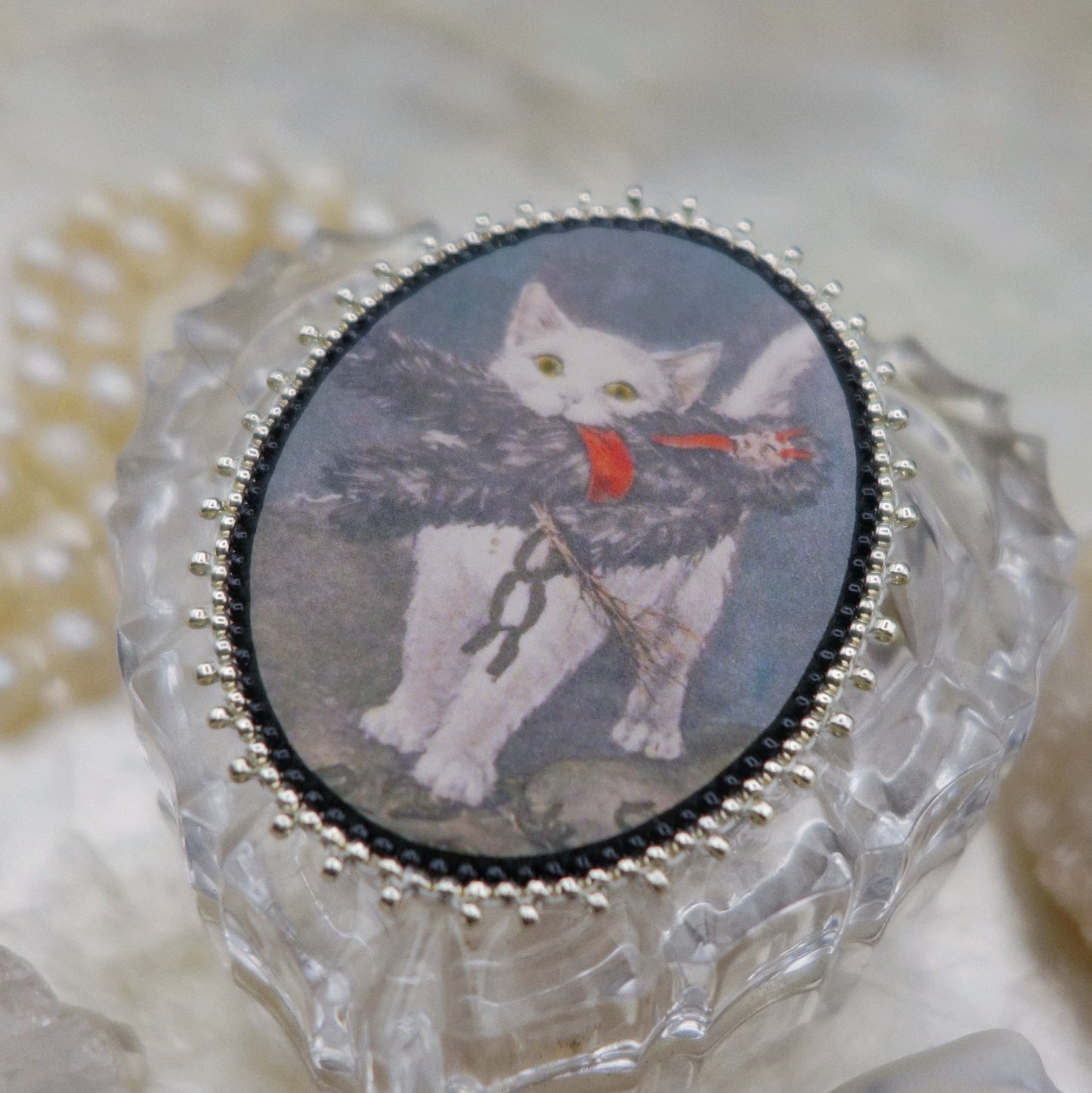 Broche chat et krampus