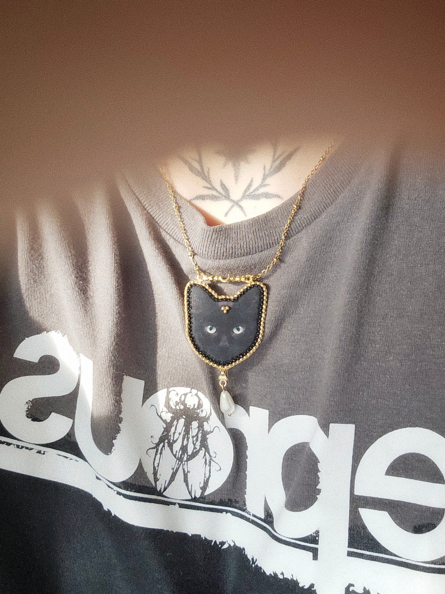 Collier tête de chat
