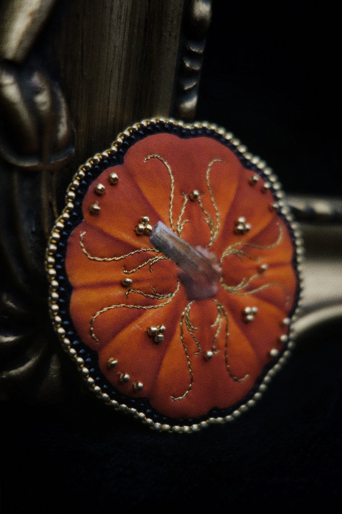 Broche citrouille