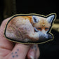 Broche renard "eat the rich"