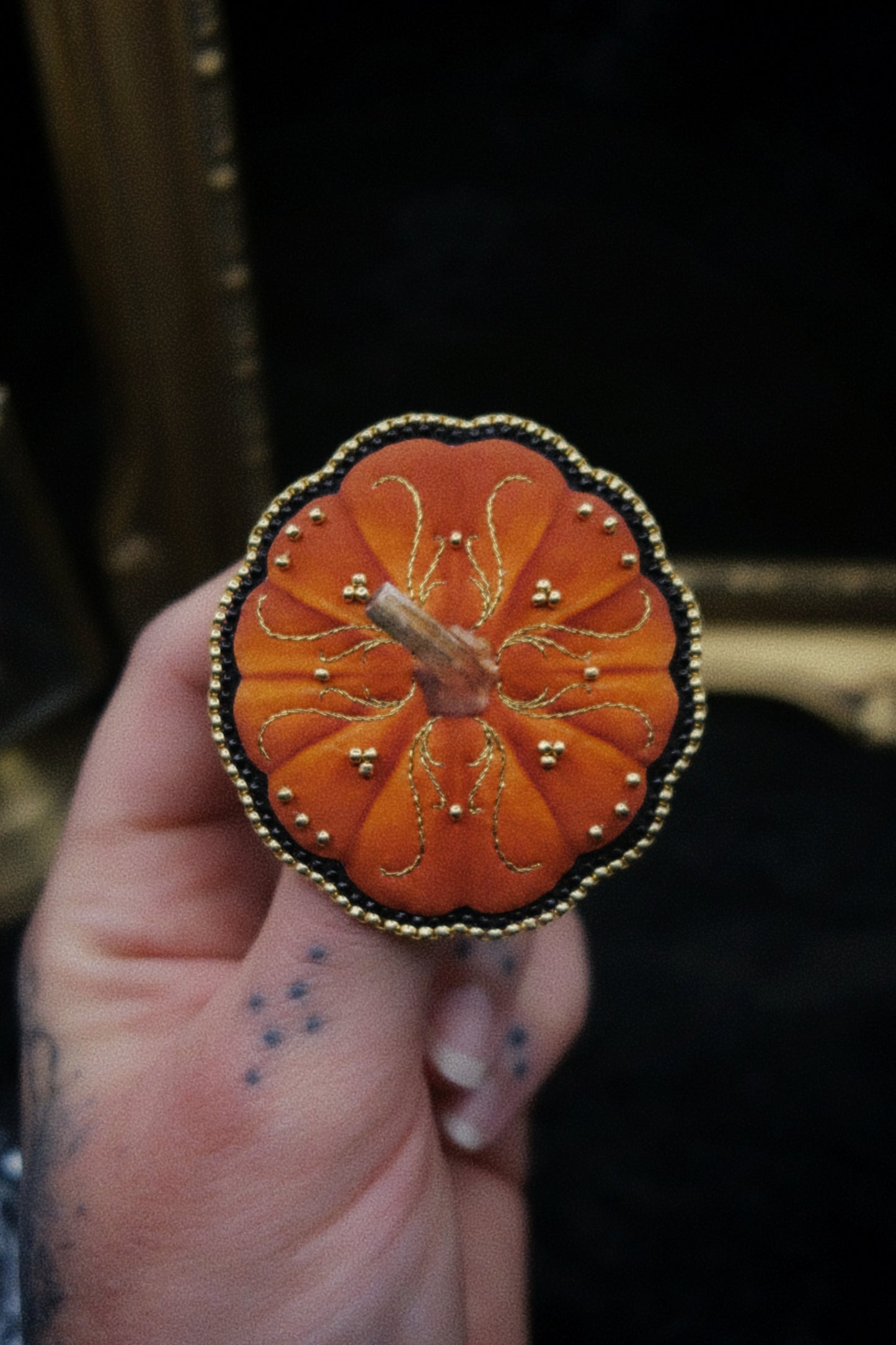 Broche citrouille