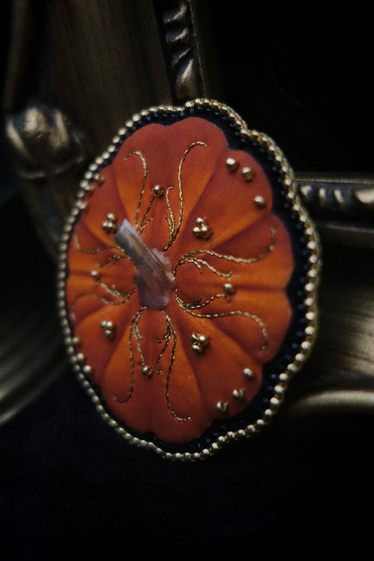 Broche citrouille