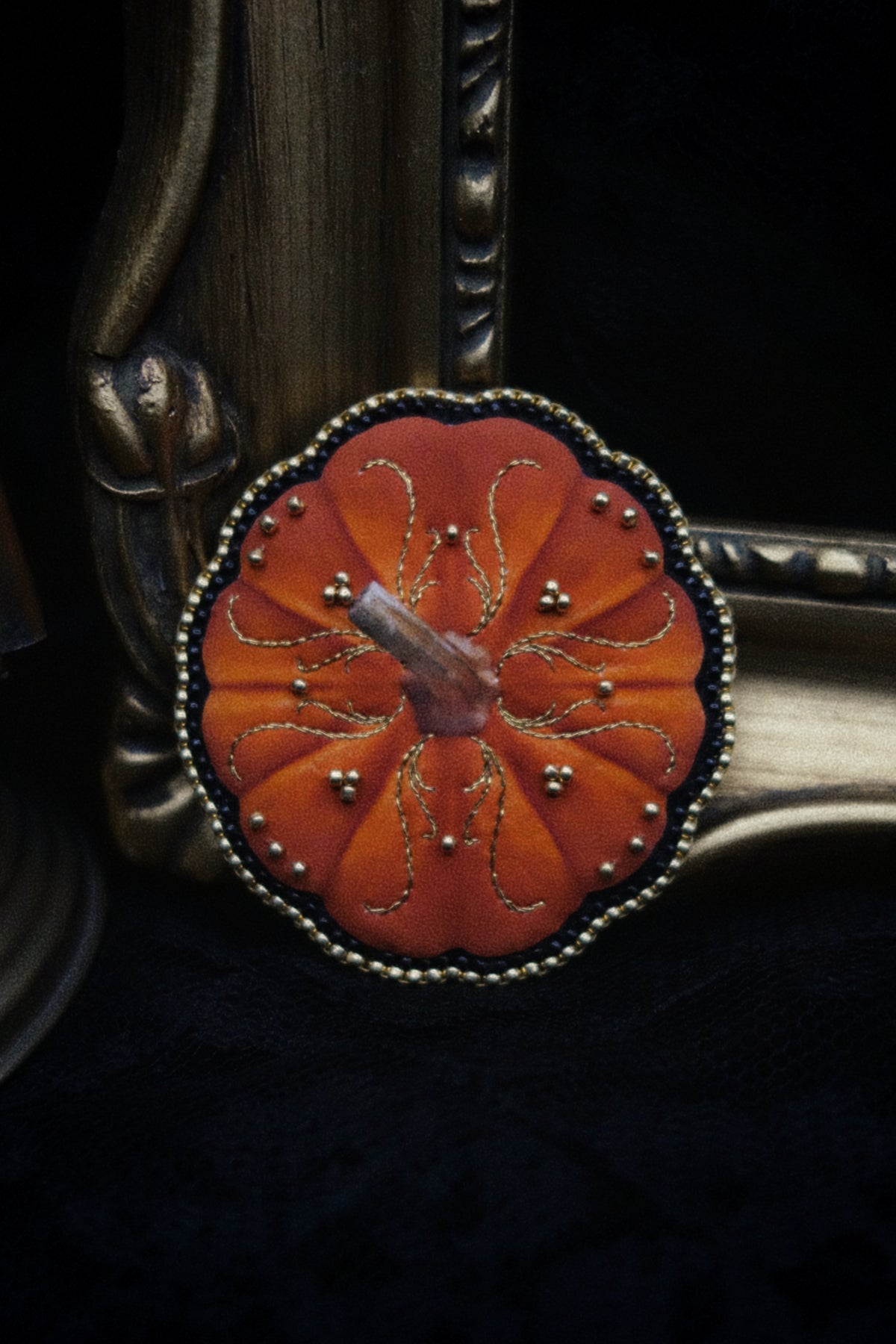 Broche citrouille