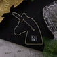 Broche licorne "eat the rich"