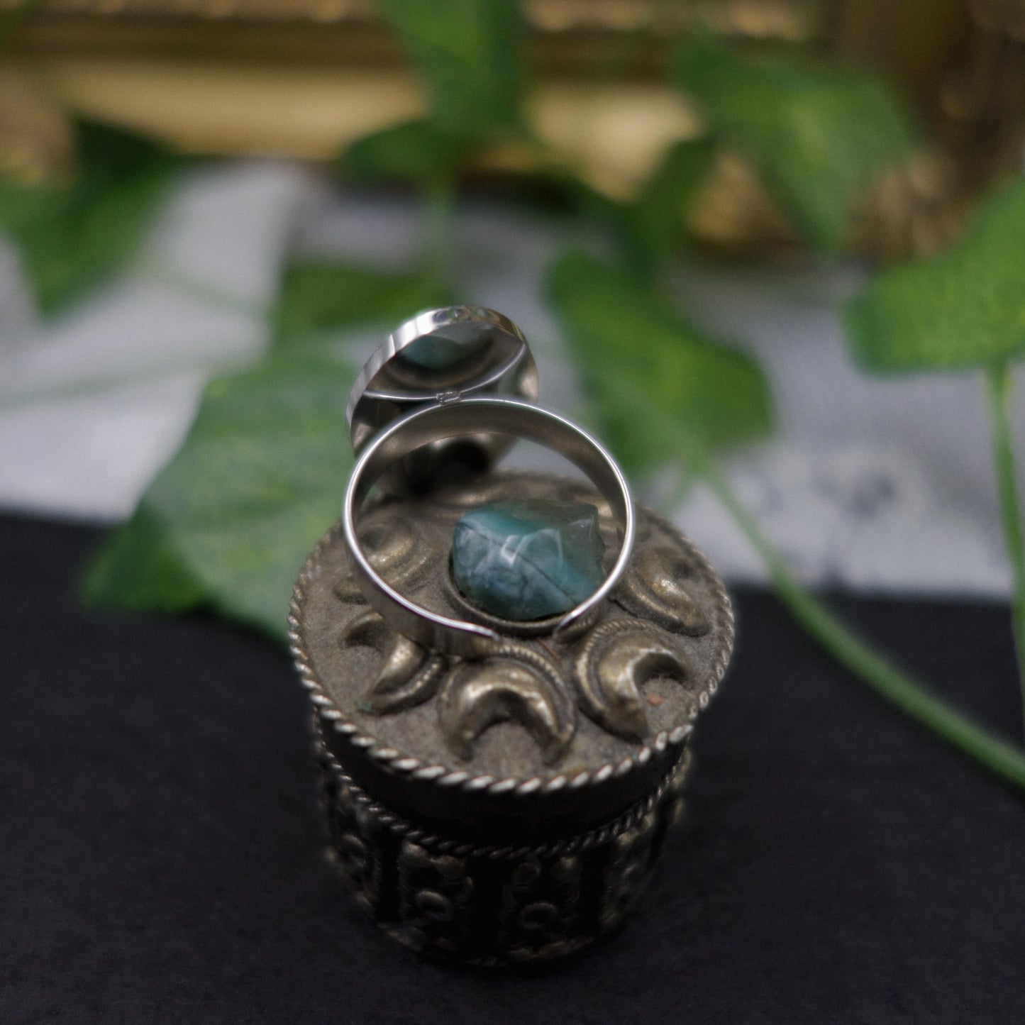 Bague cœur enflammé