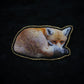 Broche renard "eat the rich"