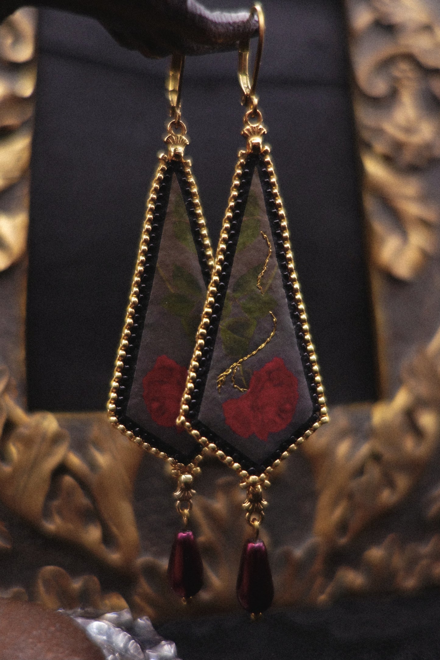 Boucles fleur dépareillées