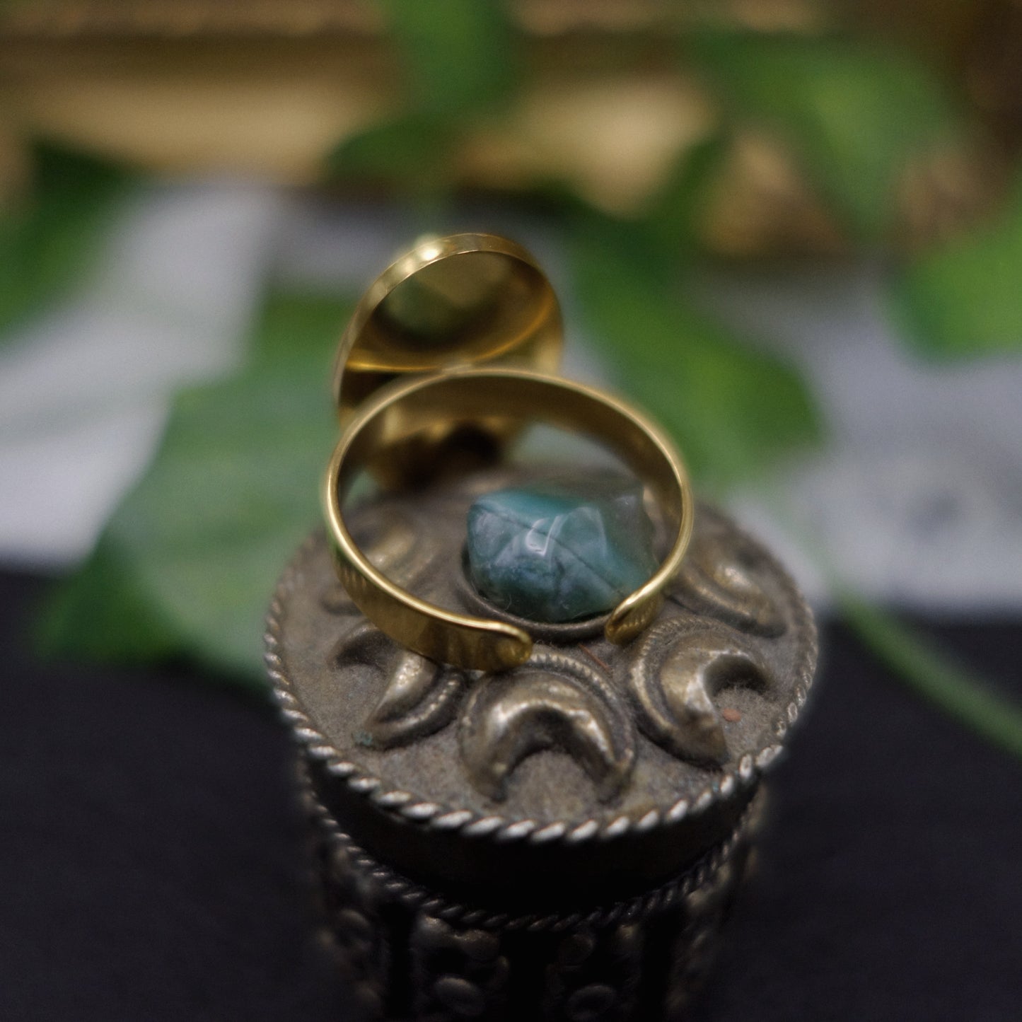 Bague cœur enflammé