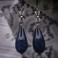 Boucles perles bleues