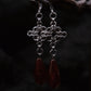 Boucles perles rouges