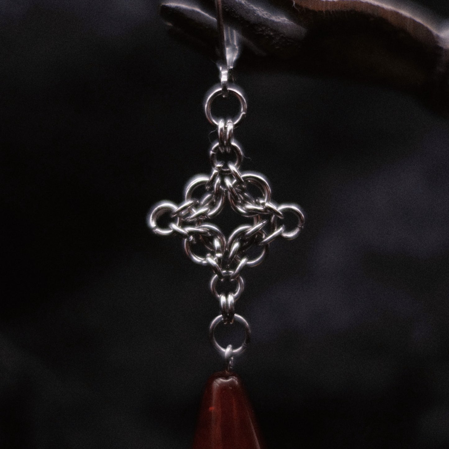 Boucles perles rouges