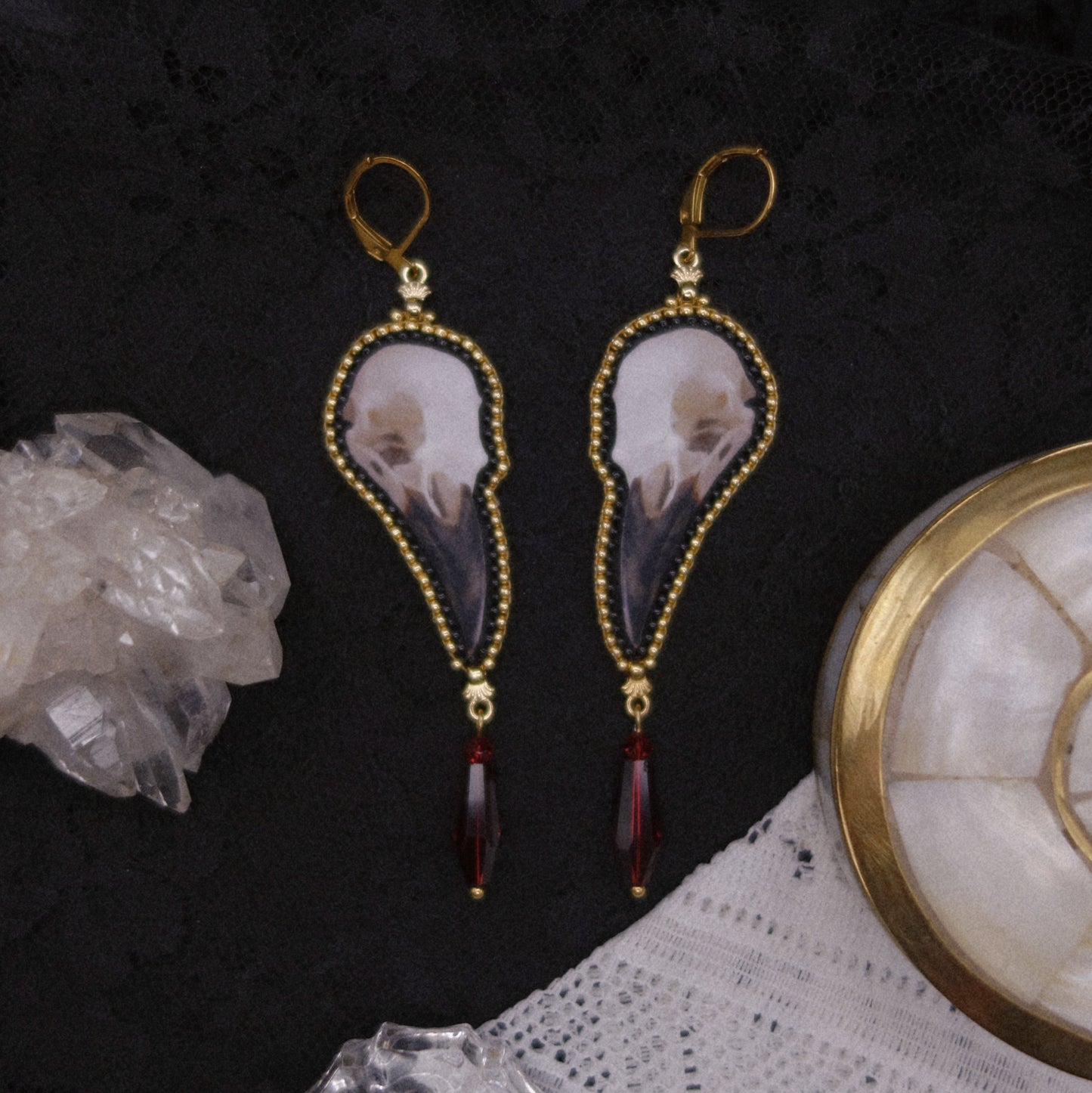 Boucles crâne de corbeau
