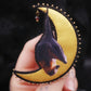 Broche chauve-souris et lune