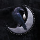 Broche corbeau sur la lune