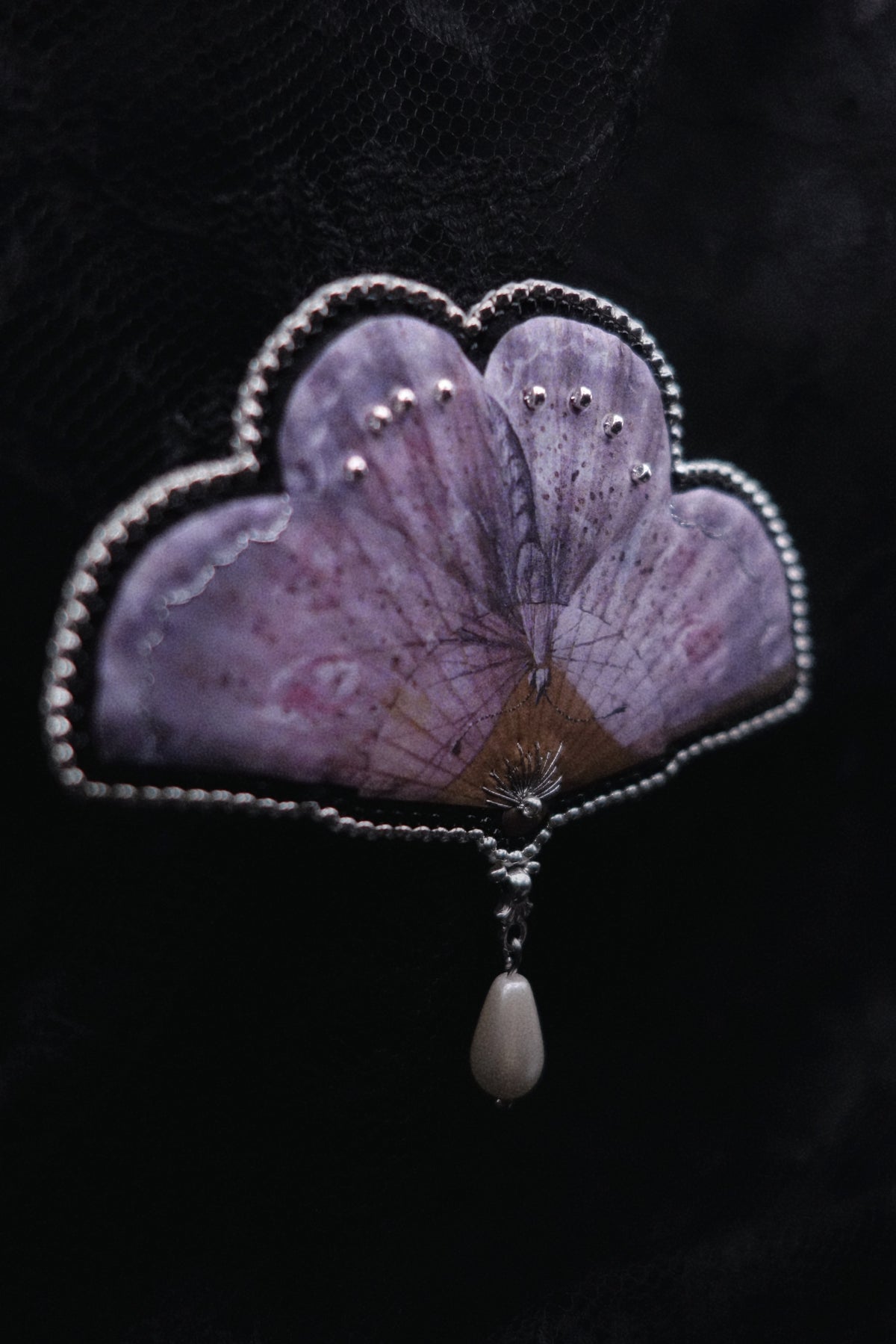 Broche éventail