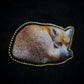 Broche renard "eat the rich"