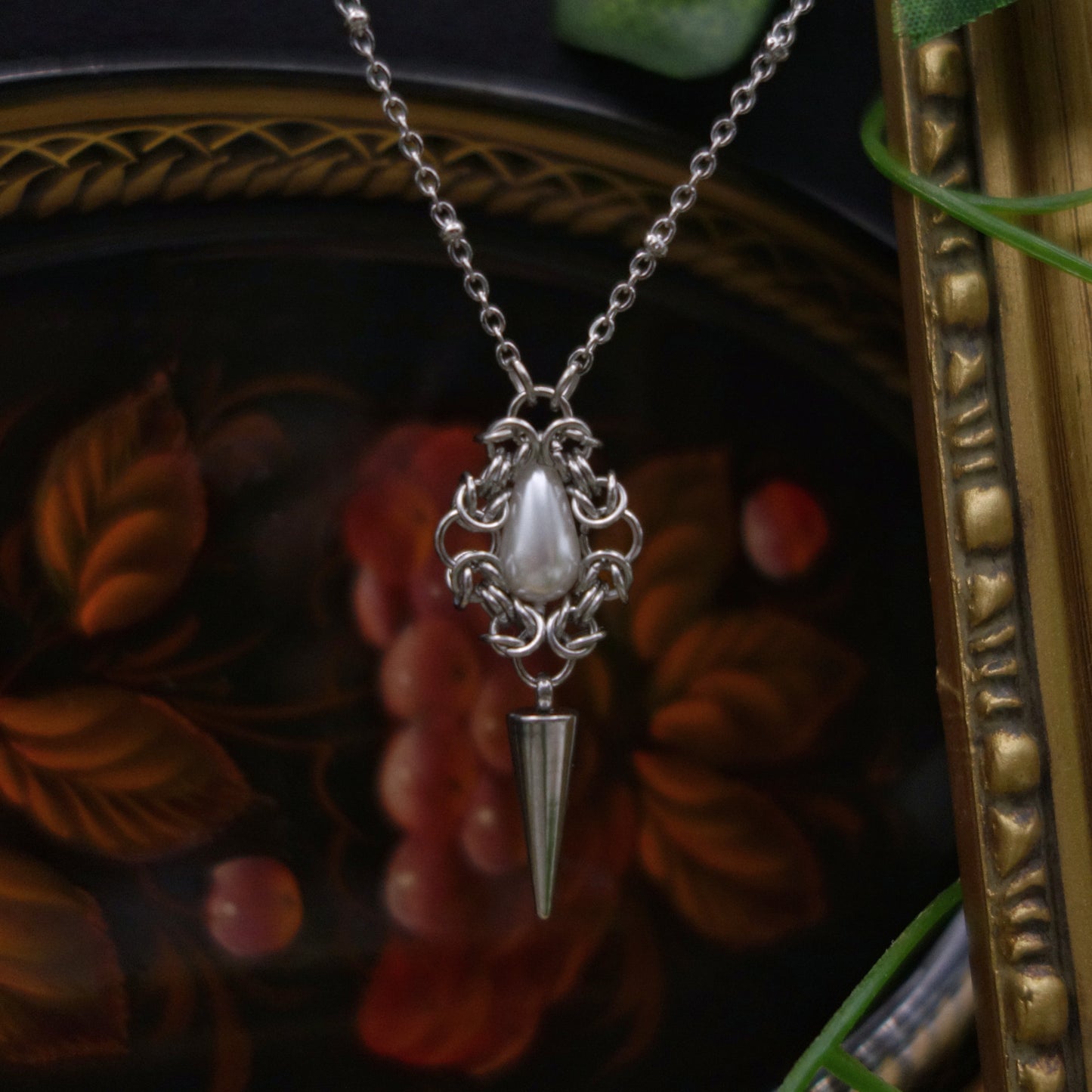 Collier pendentif perle nacrée ✷ réalisé sur commande