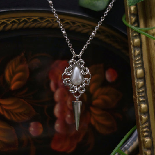 Collier pendentif perle nacrée ✷ réalisé sur commande