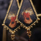 Boucles cœur enflammé