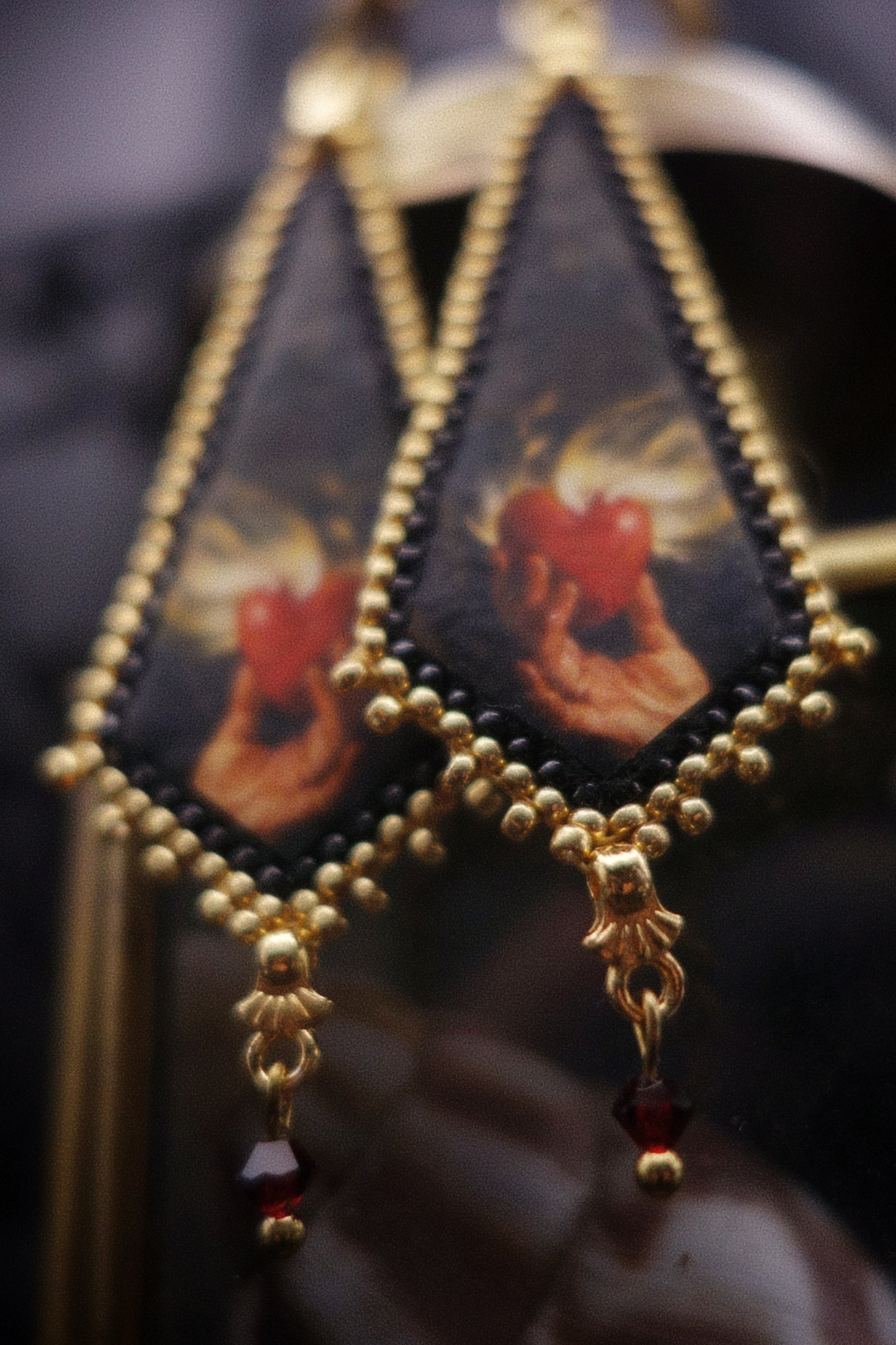 Boucles cœur enflammé