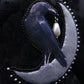 Broche corbeau sur la lune