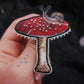 Broche champignon et escargot