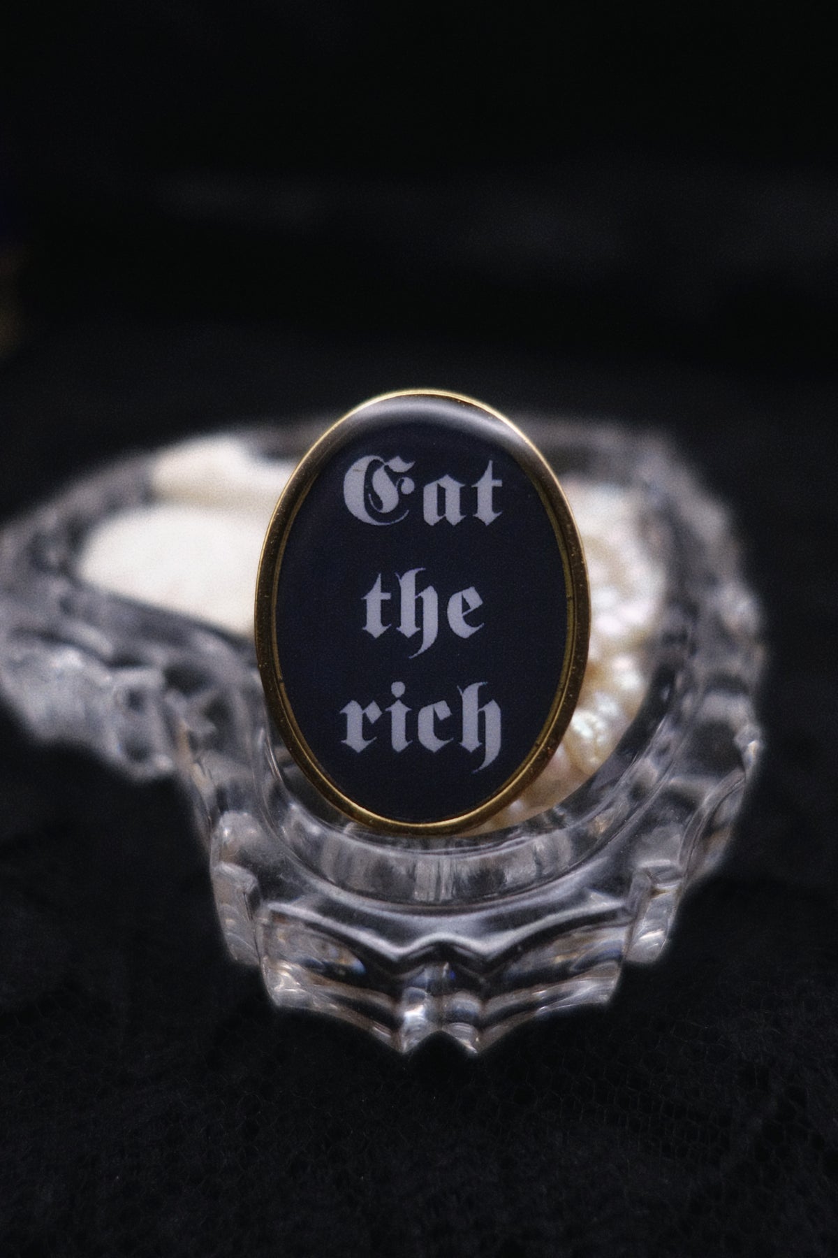 Bague "eat the rich"