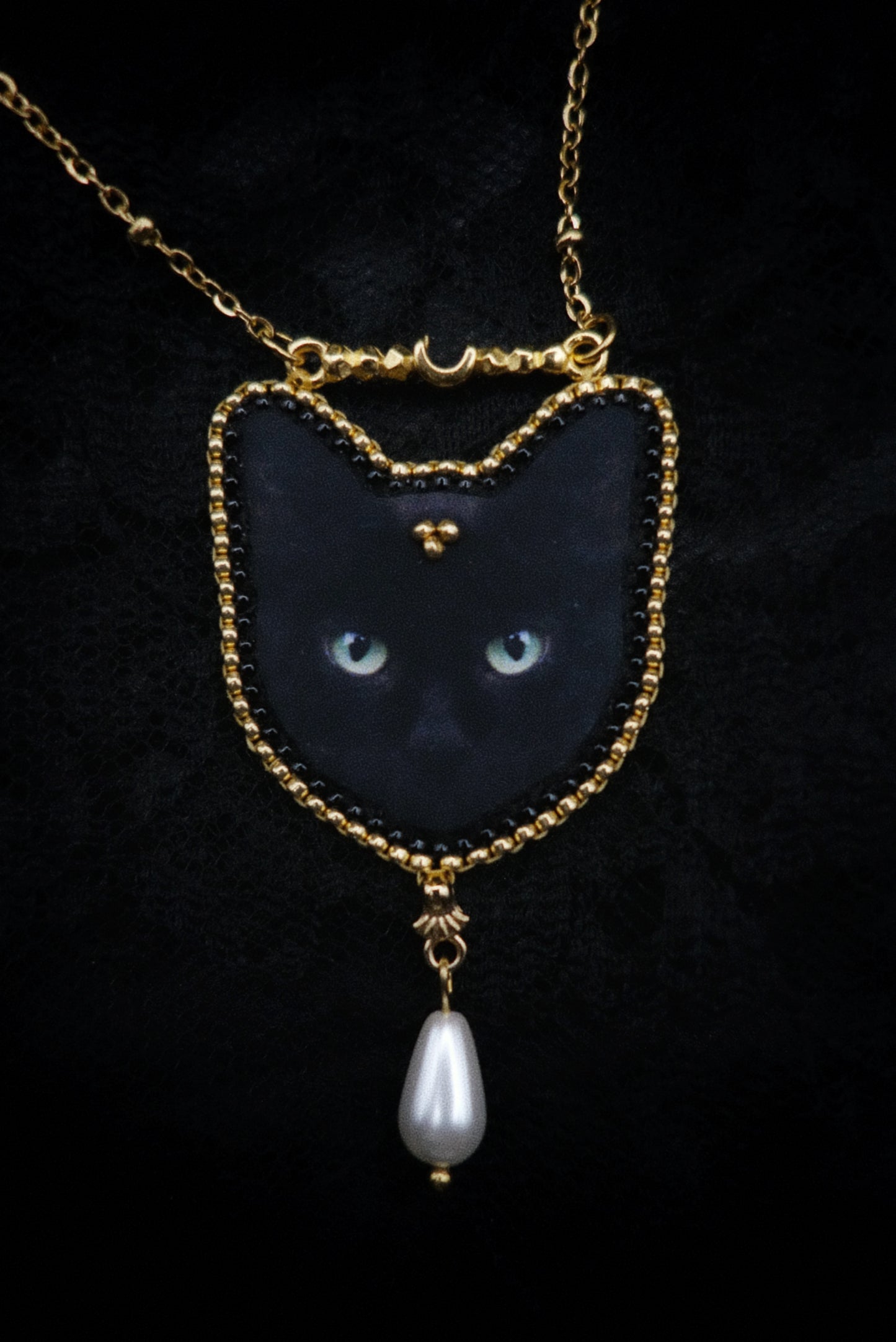 Collier tête de chat