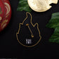 Broche flamme -- vide atelier